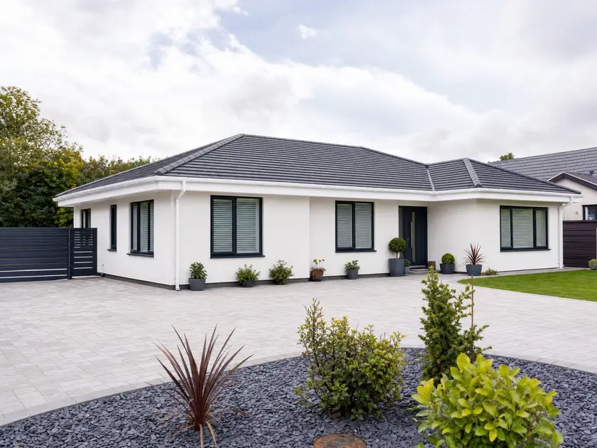 Exterior house painting: masonry repaint