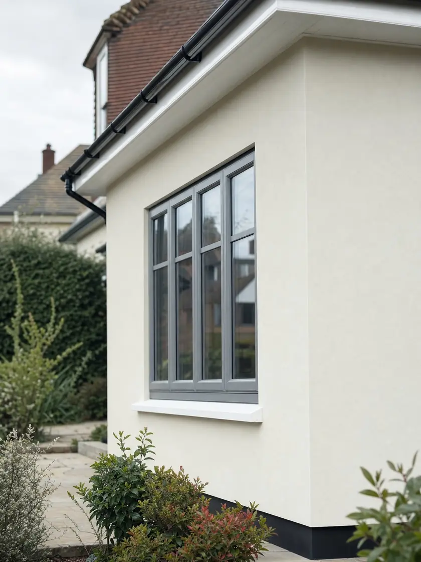 Exterior house painting: freshly painted house