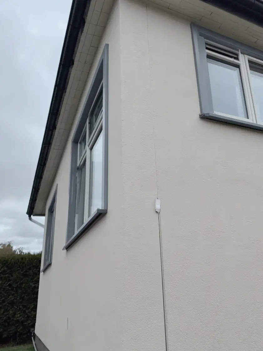 Exterior house painting: textured render