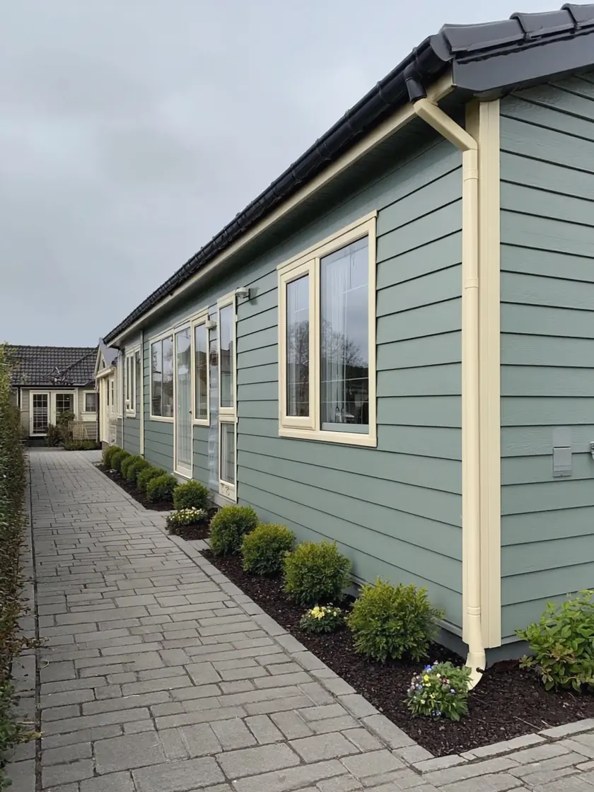 Park home painting: side elevation