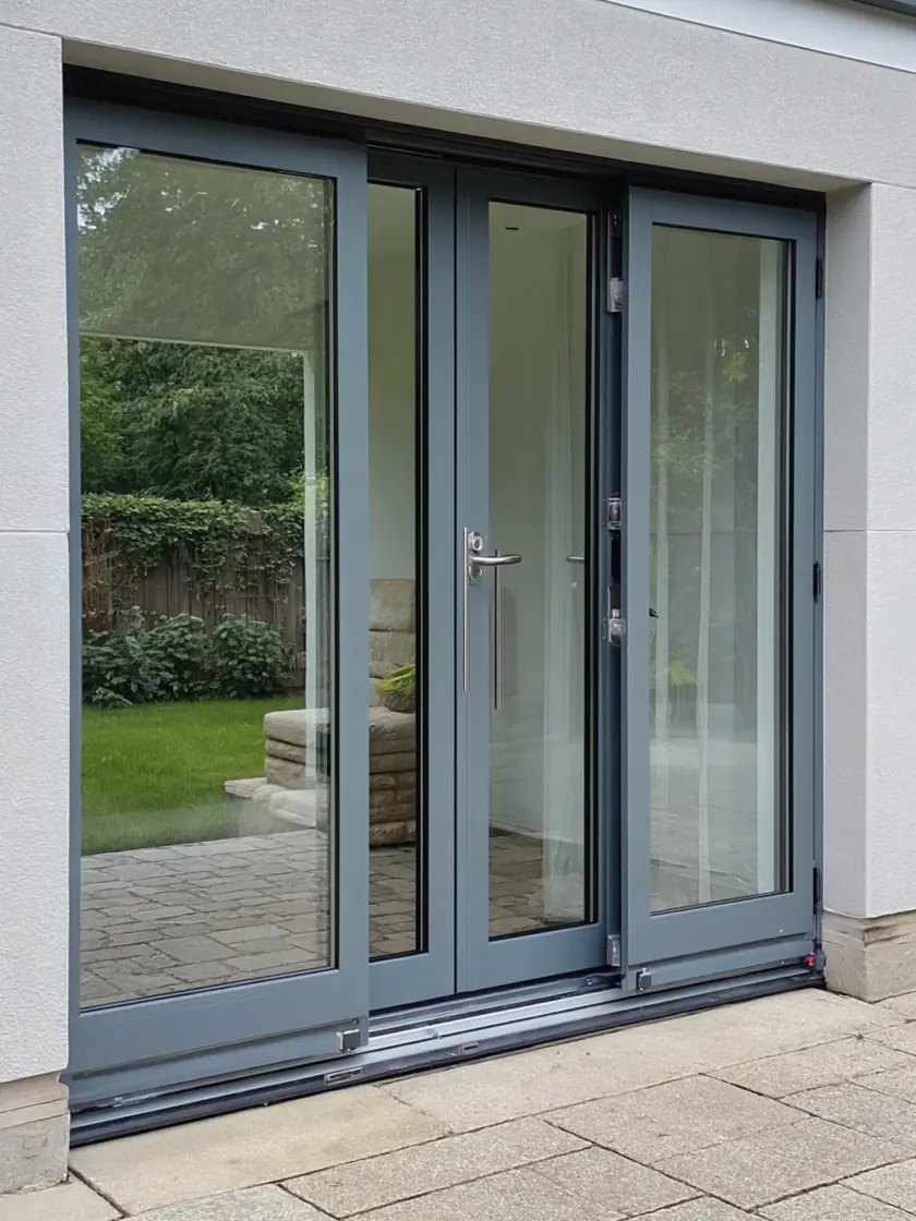 uPVC door spraying: patio doors