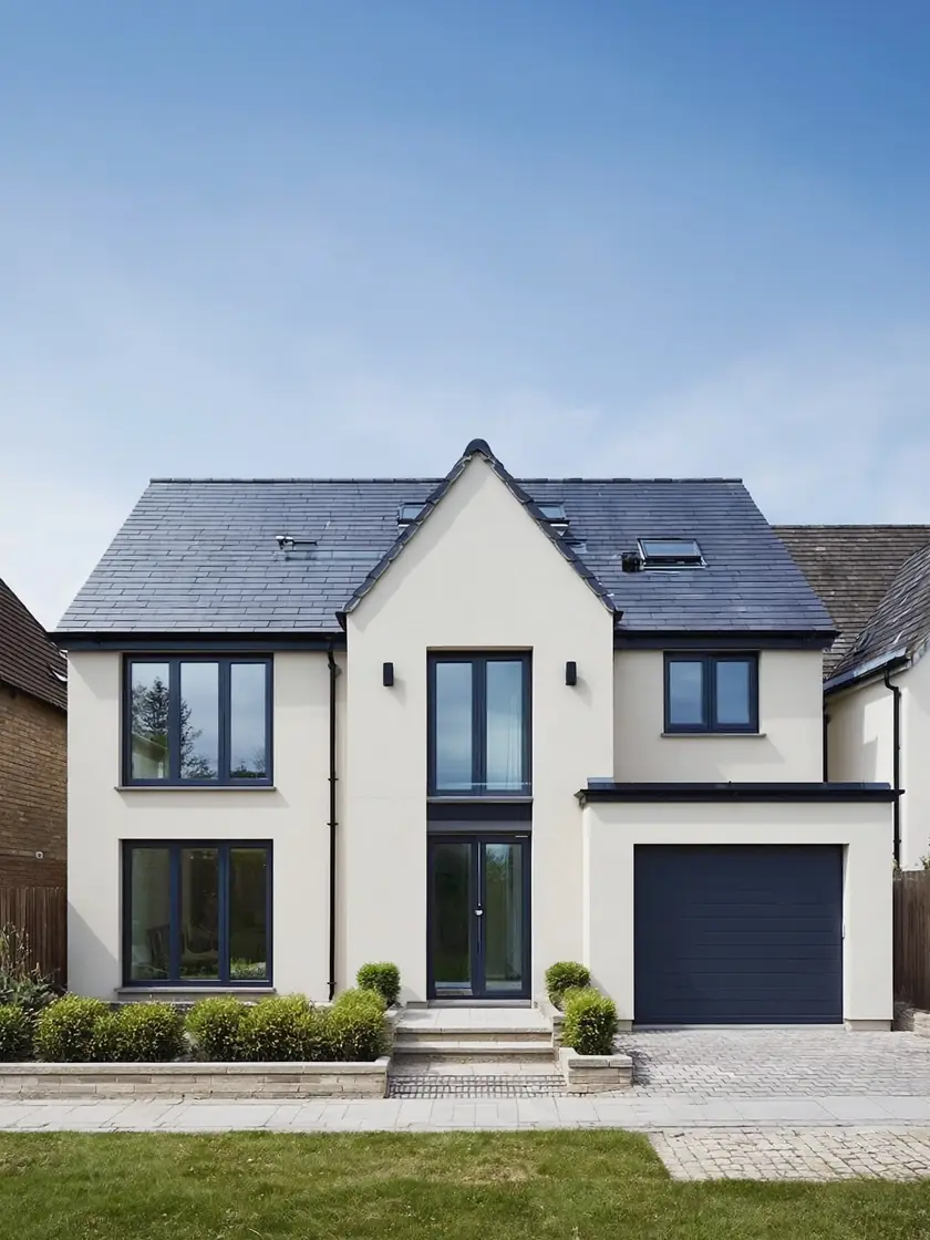 uPVC windows freshly resprayed anthracite grey