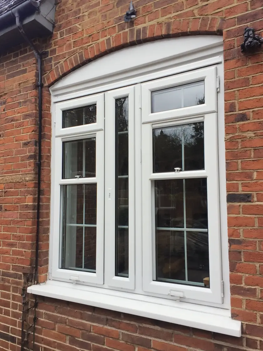 uPVC window spraying: crisp white finish